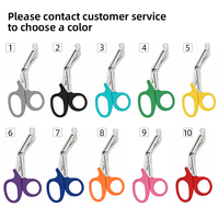 Ciseaux à pansements multifonctionnels portables de 5/7 pouces disponibles en stock, sélection multicolore, ciseaux médicaux pour infirmières