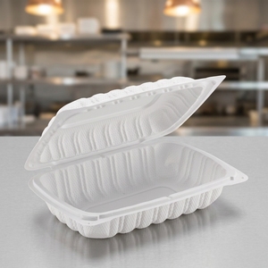 Kotak <span class=keywords><strong>Burger</strong></span> Plastik Ramah Lingkungan Baru, Dapat Digunakan Kembali, Bebas PFAS, Bebas BPA, Aman untuk Microwave, dengan Tutup, untuk Makanan Bawa Pulang - Product Image 1