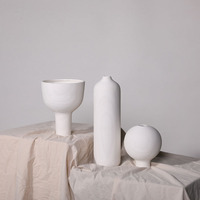 Ornements de centre de table de mariage au design unique, fleur en porcelaine nordique, vase en céramique moderne pour décoration de salon et de maison