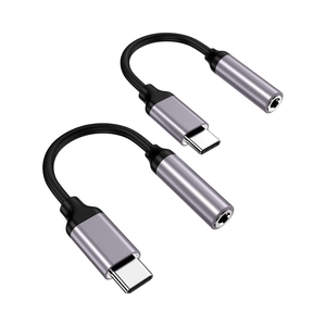 Dajiang Tùy Chỉnh <span class=keywords><strong>USB</strong></span> Loại C Để 3.5Mm Nữ Headphone Jack Adapter 2 Gói <span class=keywords><strong>USB</strong></span> C Nylon AUX Cáp Âm Thanh - Product Image 1