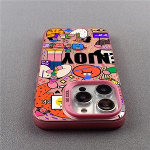 Mode Cool Print TPU Anime Abstrakte Malerei Telefon hülle Cartoon Rückseite Für iPhone 16 Pro Max 15 14 13Mini klare Rückseite - Product Image 4