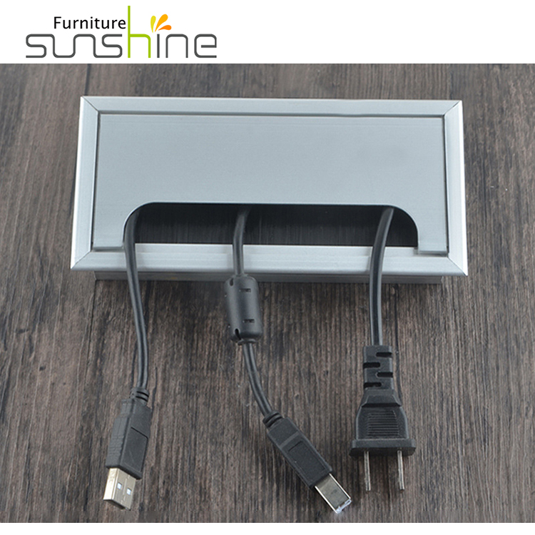 Алюминиевая втулка для офисного стола, Прямоугольная алюминиевая втулка для стола