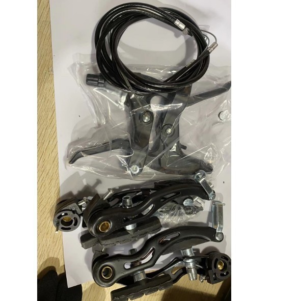 Ensemble de freins V-Brake en fer, freins V-Brake en fer noir, ensemble de leviers de frein en aluminium.