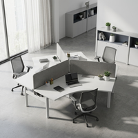 Bureau de travail au design moderne, mobilier de bureau, poste de travail, bureau cloisonné, chaise et table personnalisables, bureau en bois durable
