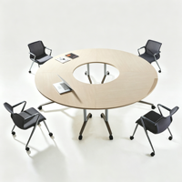Table de conférence pliante moderne, table de formation et de réunion modulaire pour bureau, avec roulettes