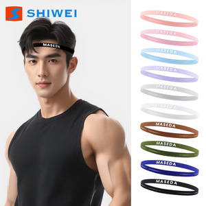 Maseda <b>Sports</b> <b>Headband</b> High Elasticity Non Slip Sweatband For Running Lightweight Breathable Universal Fit - Product Image 2