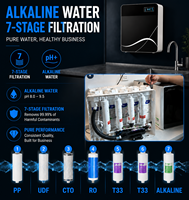 Purificateur d'eau alcaline minérale UV, filtre à eau RO, système d'osmose inverse, machine de traitement de l'eau à 5/6/7 étapes pour la maison