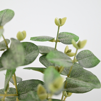 Plante artificielle en pot de 35 cm, feuilles d'eucalyptus vertes, tige en soie, eucalyptus artificiel pour la décoration de mariage et de la maison