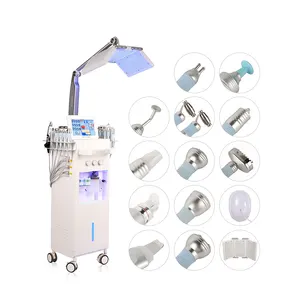 Verticale 15 in 1 led face light therapy hydra aqua peeling macchina per il viso idrodermoabrasione macchina per il viso