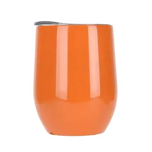 Stemless vino bicchiere in acciaio inox Sippy tazze 12oz doppia parete di vuoto Bevande Al <span class=keywords><strong>Caffè</strong></span> Champagne Cocktail di <span class=keywords><strong>vetro</strong></span> - Product Image 4