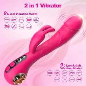 Yapay penis vibratörler tavşan vibratör alay 9 frekans büyük boy kadın Vibrator tor orgazm stimülatörü