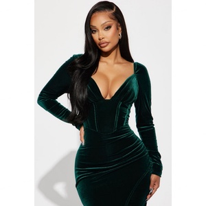 Nuevo Vestido Largo de Fiesta para Mujer, Elegante y Sexy con Cuello en V - Product Image 3