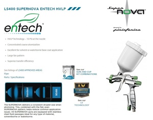 Pistolas de Pintura HVLP de Alta Calidad y Gran Venta, Alta Atomización y Baja Presión, Anest Iwata <span class=keywords><strong>Entech</strong></span> Supernova LS400 - Product Image 5