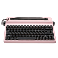 YUNZII QL75 pour cent rétro style machine à écrire clavier mécanique tri-mode sans fil remplaçable à chaud rvb rétro-éclairé clavier de jeu