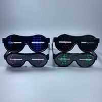 Lunettes LED Animées en Plastique Style ROMANCE, Lumières Lumineuses Portables, Couleurs Personnalisables, Piles Incluses, Idéales pour les Fêtes - Vente en Gros