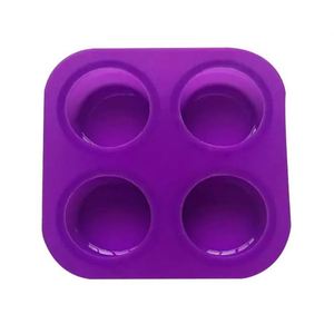 Wholesale 4 Cavity Round Silicone <b>Mold</b> for <b>Candle</b> Soap Chocolate Candy Cake - Product Image 3