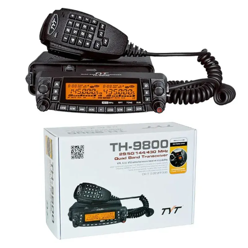 TYT TH-9800 Mobile Radio Quad Band 29/50/144/430MHz 50W Transceiver TH9800 Walkie Talkie Car Truck Radio Repeater Scrambler