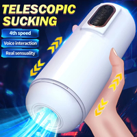 Automatischer Teleskop-Masturbator für Männer mit 3 Stoßmodi, Taschenmuschi, Blowjob-Sexmaschine, Penispumpe, Kolben-Masturbator