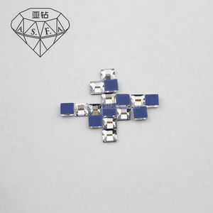 Strass carrés thermocollants ASFA08 ss6 et ss10 pour machine à thermocoller, pour fixation à chaud de cristaux AB - Product Image 1