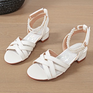 Sandales Princesse <span class=keywords><strong>à</strong></span> <span class=keywords><strong>Talon</strong></span> Épais et Bride Unique, Nouveau Style Européen pour Filles – Collection Été - Product Image 6