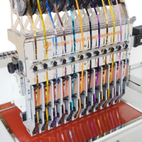 Machine à broder à tête unique 12 couleurs pour paillettes, équipement de fabrication de motifs à sequins multicolores thermocollants