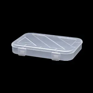 Custom Rectangle Tool Accessories Organizer PP Plastic Box with Hinged Lid for Storage of Small Items Crafts Hardware
