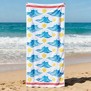 Serviette de plage légère et à séchage rapide en microfibre 100 %, avec impression par sublimation vibrante et design personnalisé haut de gamme - Product Image 1