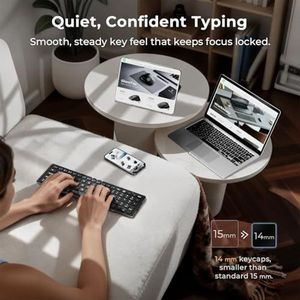 Clavier pliable OEM ODM avec pavé numérique BK09, clavier de voyage compact portable, rechargeable par USB-C, clavier pliable sans fil - Product Image 4