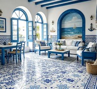 Carrelage Géométrique Diamant Marocain 100x100mm Émaillé Résistant à l'Usure pour Sol Intérieur Garantie 3 Ans