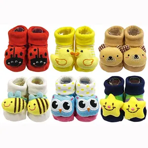 Anti Slip Slipper Cute Animal Cartoon Cotton Shoe Children Baby Socks Casual Knitted Wholesale Cheap Baby Socks Socks Kids Ankle