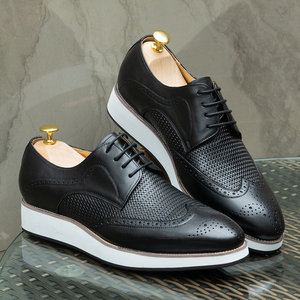 1937-5 <span class=keywords><strong>Scarpe</strong></span> Formali da Uomo Fatte a Mano <span class=keywords><strong>in</strong></span> Vera <span class=keywords><strong>Pelle</strong></span>, Traspiranti con Lacci, <span class=keywords><strong>Scarpe</strong></span> Eleganti Oxford per Feste - Product Image 4