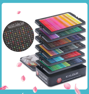 Lápiz de <span class=keywords><strong>color</strong></span> de alta calidad, lápiz de <span class=keywords><strong>color</strong></span> a base de aceite de <span class=keywords><strong>180</strong></span> colores Juego de caja de hierro, ideal para dibujar bocetos sombreados - Product Image 3