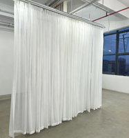 Eurofirany Lucy Rideau en voile moderne transparent à plis froncés 1 pièce Translucide pour fenêtre française, utilisation toutes saisons, fabriqué en Chine, 100%