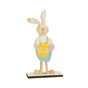 China Supplier Laser Cut Party Suppliers Laser Cut Wood Easter Bunny Rabit Decorations For Sale
