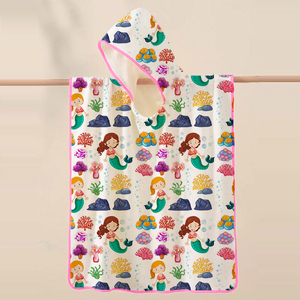Cá Nhân Tùy Chỉnh Trẻ Em Bé Bé Toddler Áo Choàng Tắm Khăn Mềm Nhanh Chóng Khô <span class=keywords><strong>Terry</strong></span> Vải Trẻ Em Trùm đầu Bìa up - Product Image 3