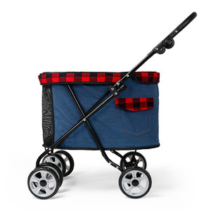 Carrito Para Perro מתקפל נסיעות לחיות מחמד עגלת חתול עגלת Carrier עם 4 גלגלים עבור קטן בינוני כלבים יוקרה כלב חיות מחמד עגלות - Product Image 1