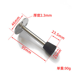 ตัวกันกระแทกประตูสแตนเลสแบบติดพื้น ปลายยาง ติดตั้งง่าย ดีไซน์เรียบง่าย - Product Image 3