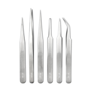 Stainless Steel Tweezers ST-10-15 Pointed Industrial Grade Precision <b>Tools</b> For Electronics Repair And Assembly - Product Image 5