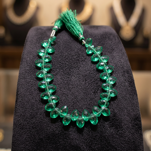 Emerald Quartz Faceted Marquise Briolettes Beads-rozrincrystals.com Brand Model HDBDS-21 | Shop Get Emerald Quartz Faceted - Product Image 2