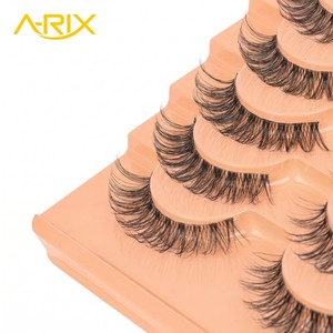A-RIX 10 Pairs Invisible Clear Band Cruelty-Free Reusable False Eyelashes Natural Wispy Faux <b>Mink</b> Lightweight Look 3D Eyelash - Product Image 3