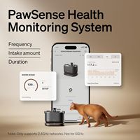 Fontaine à eau intelligente pour chat PETLIBRO avec WiFi, enregistrement du temps de consommation, suivi de l'apport en ml, contrôle par application, alimentation secteur, ABS