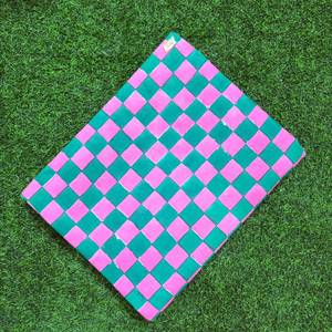 Tissu en coton 100% léger de qualité supérieure, imprimé floral géométrique vert et rose, pour vêtements féminins, vente en gros - Product Image 5
