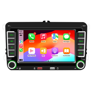 Lecteur multimédia stéréo 2 Din CarPlay Android Auto pour Skoda Octavia Superb <span class=keywords><strong>Seat</strong></span> <span class=keywords><strong>Leon</strong></span> Altea, entrée caméra de recul, autoradio - Product Image 1
