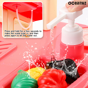 Ensemble de jouets de cuisine éducatif pour enfants, faire semblant de cuisiner, famille cuisinier, avec son lumineux - Product Image 4
