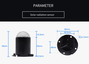 RS485 4-20mA 0-5V estación meteorológica de salida analógica Sensor de medidor de radiación Solar piranómetro - Product Image 6