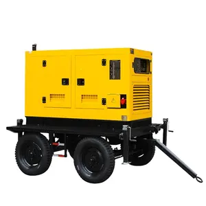 ISUZU/FAW/Yangdong/Parkins generatore diesel 15kw 20kw 25kva generatore diesel a prova di suono rimorchio tipo 20 kw generatore genset