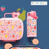Botol termos Stainless Steel luar angkasa lucu 14oz kustom dengan sedotan untuk anak-anak botol air terisolasi vakum berkemah portabel