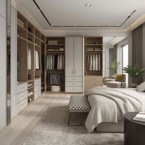 Armario de Lujo para Parejas, Muebles de Dormitorio Personalizados, Vestidor, Armarios Dobles de Madera Maciza, Accesorios de Almacenamiento, Diseños - Product Image 2