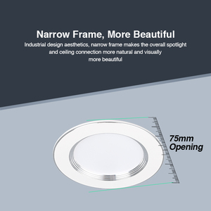 Boîtier de Downlight en aluminium 3CCT Spot LED réglable Spot rond Cadre Plafonnier Spot Fitting - Product Image 3