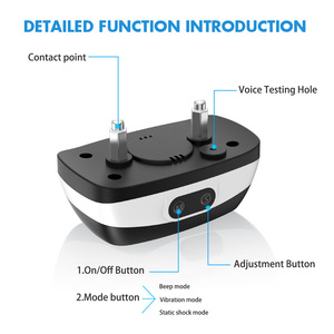 Dispositif anti-aboiement pour chien avec son, vibrations et choc électrique, collier d'entraînement pour le contrôle des aboiements, noir, bleu, orange, rose - Product Image 2